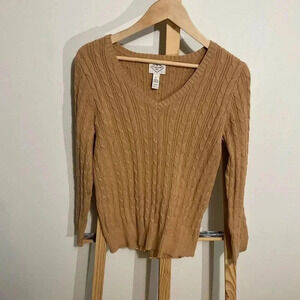 St. John’s Bay Cable Knit Pullover Sweater size PL